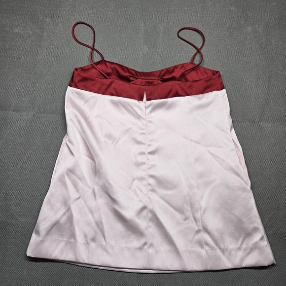 Free People Tank Womens Large Pink Satin Camisole Sweetheart Lined Pockets - Picture 14 of 16